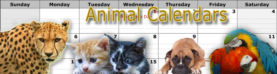Promotional animal calendars custom printed for business advertising
