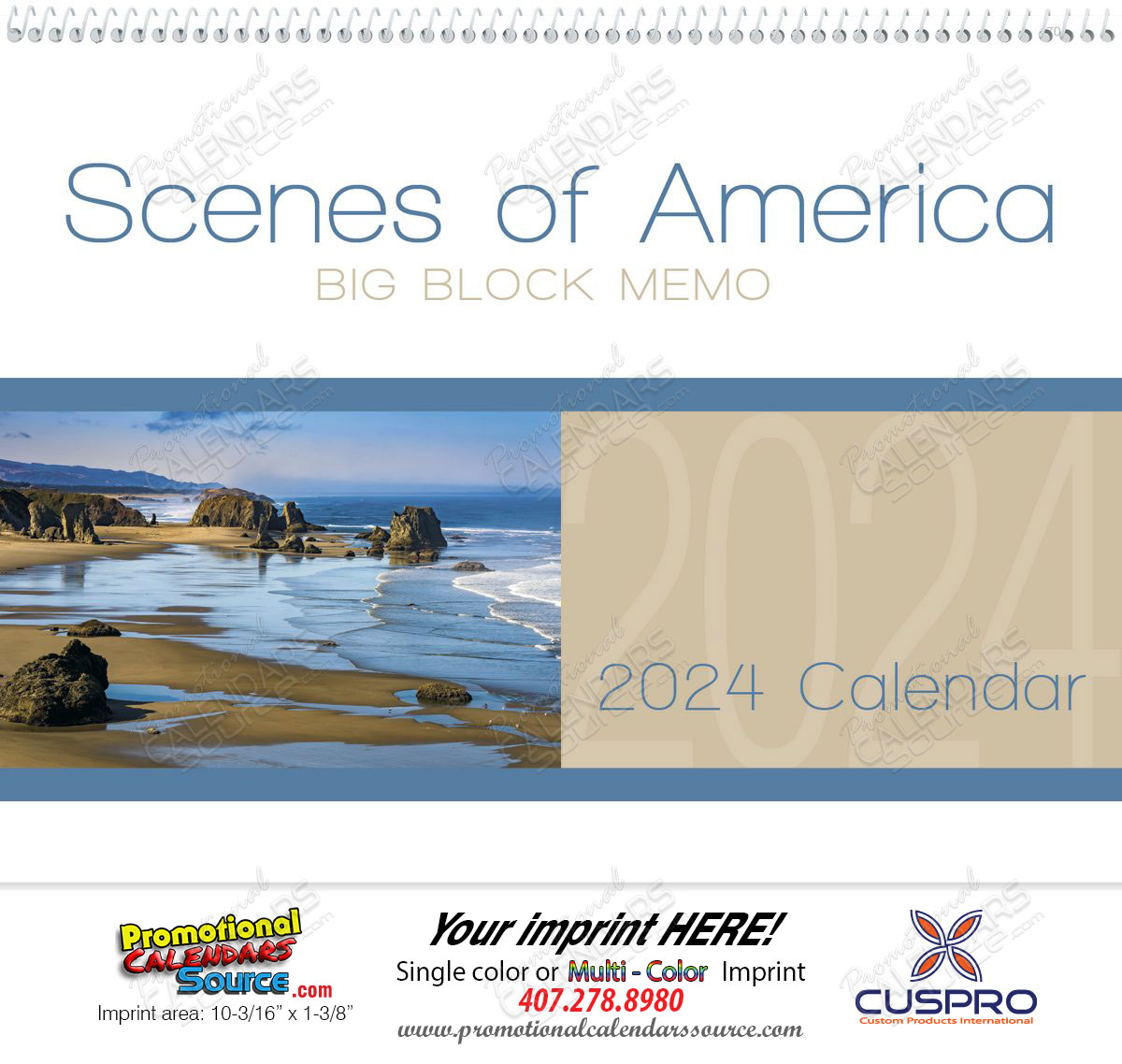 Scenes of America Big Block Memo Promotional Calendar 