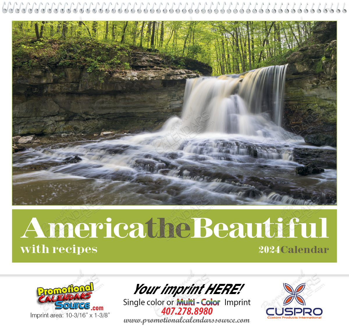 America the Beautiful with Recipes Promotional Calendar 