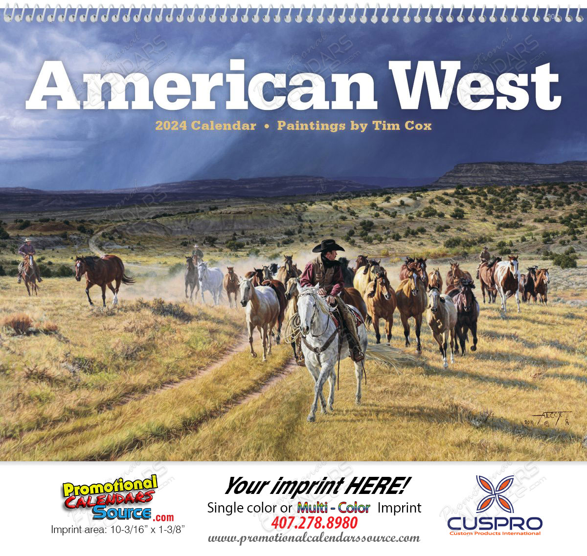 American West by Tim Cox Spiral Calendar