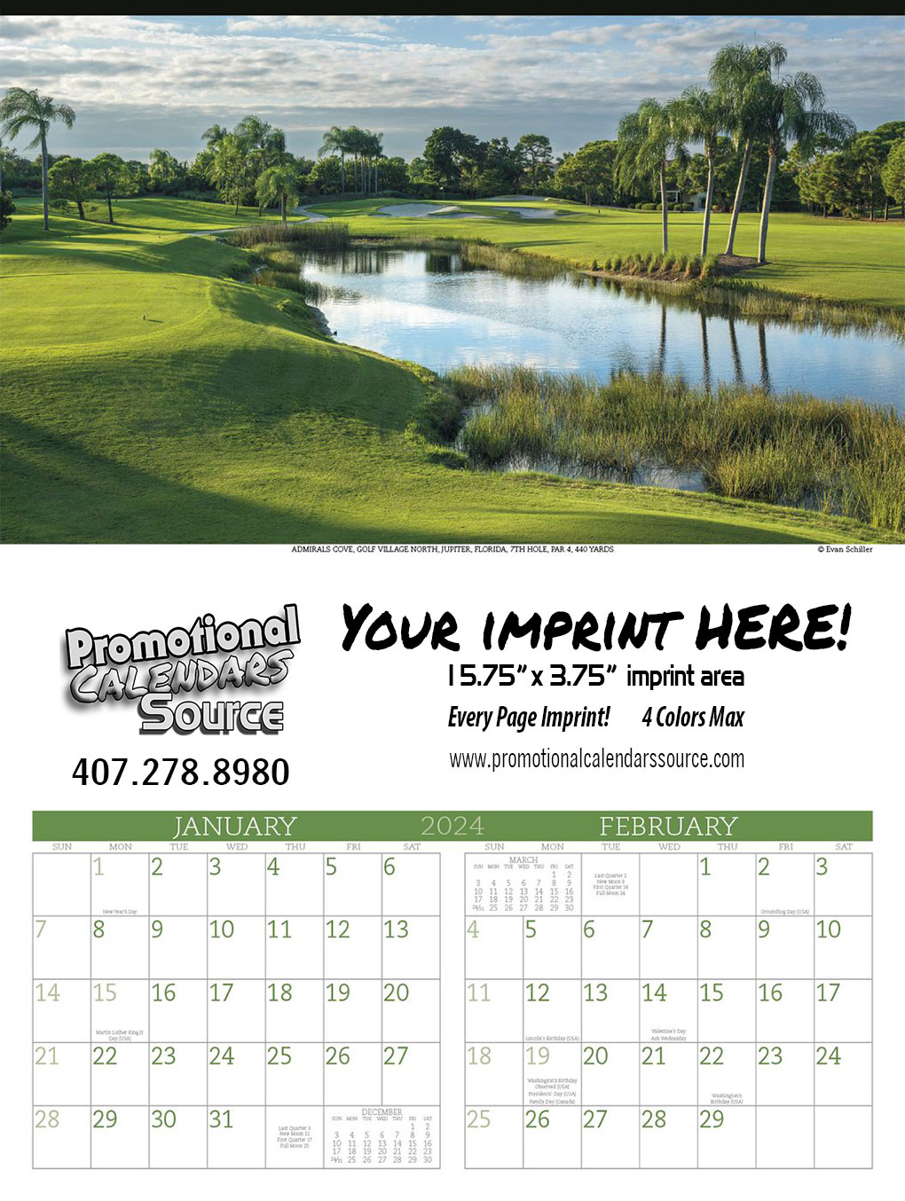 Executive Golf Promotional Calendar 