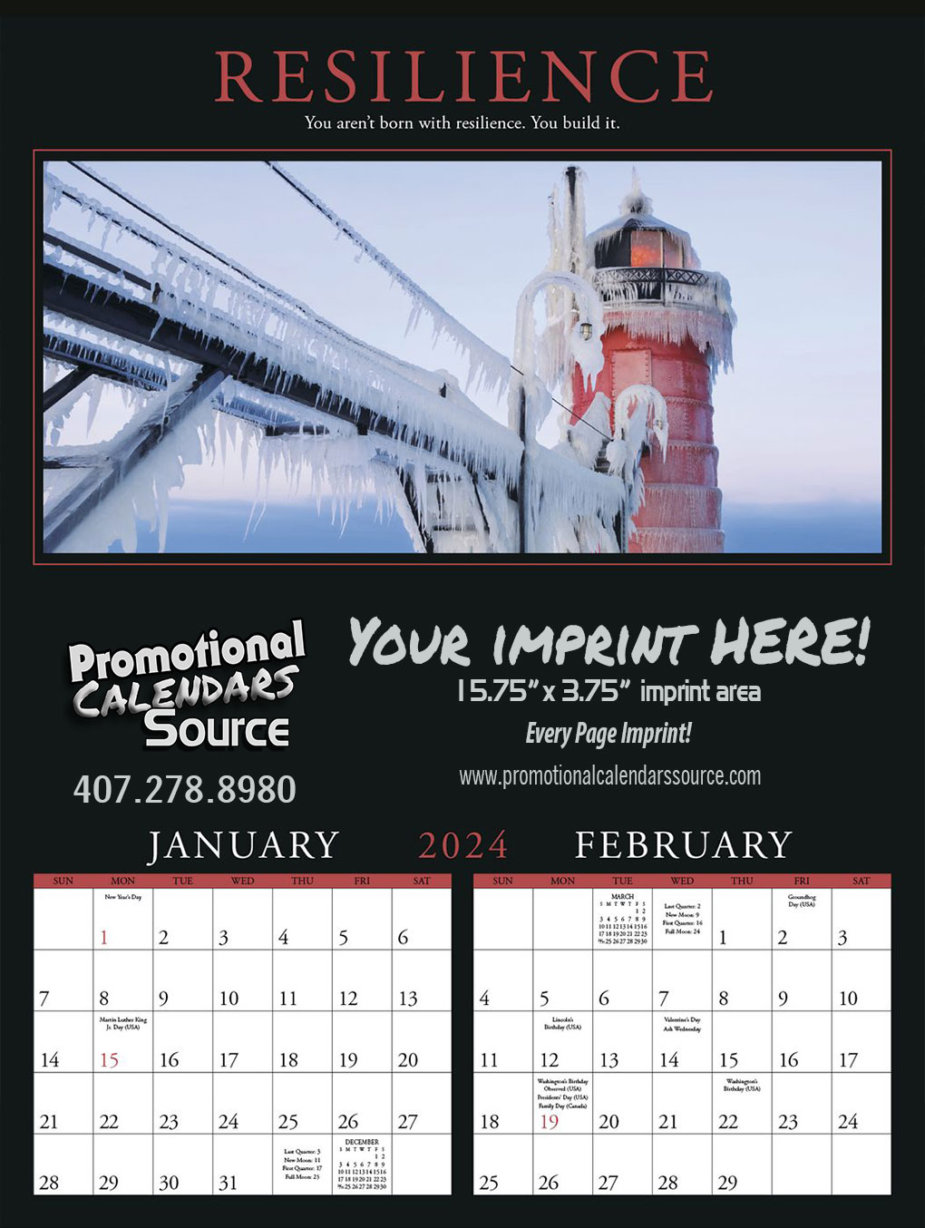 Motivations Executive Calendar, 6 Sheet, 17x23