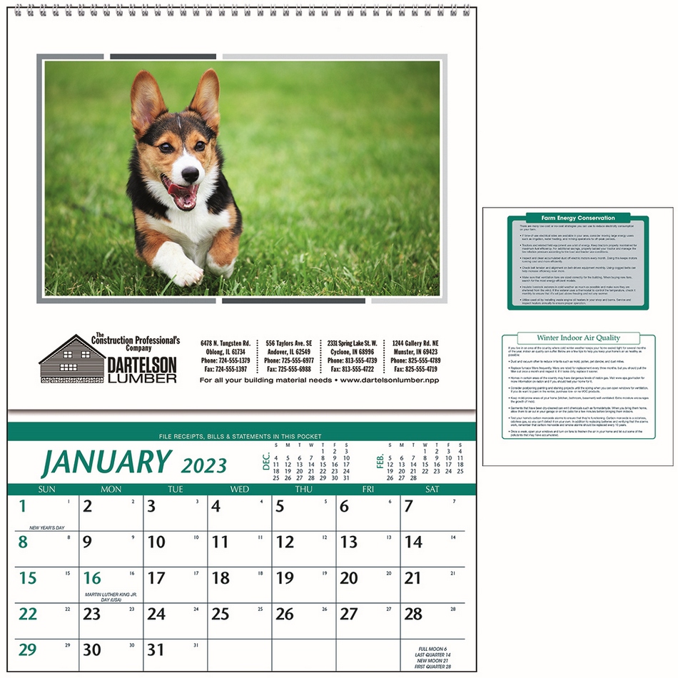 Farm Pocket Promotional Calendar 