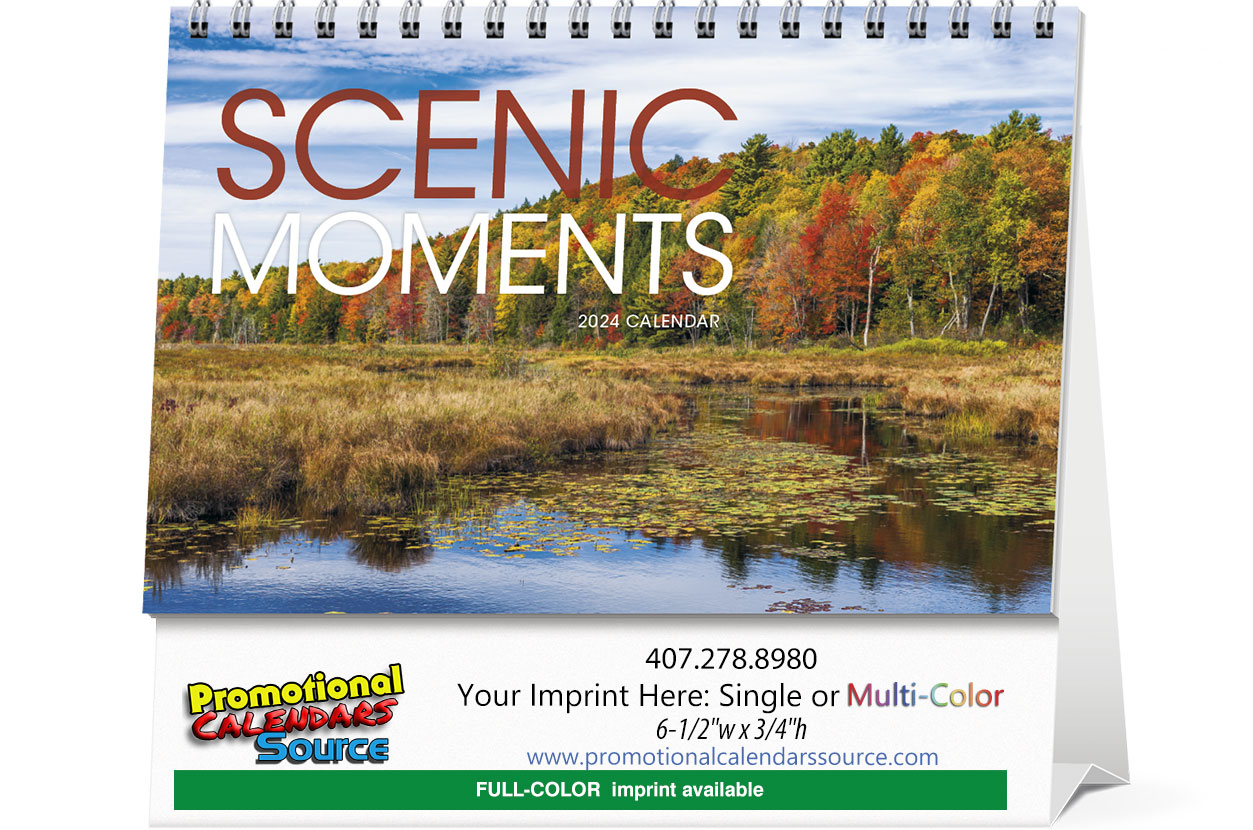 Scenic Moments Large Promotional Desk Calendar 