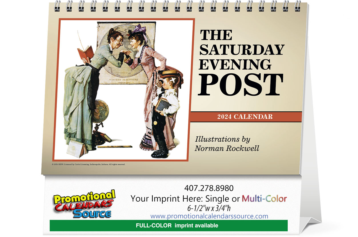 The Saturday Evening Post Large Promotional Desk Calendar 