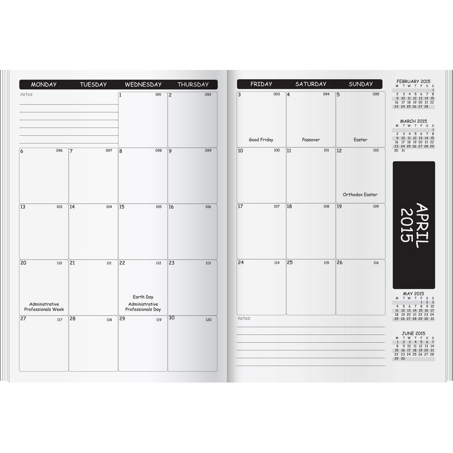 7" x 10" Academic Monthly Refill