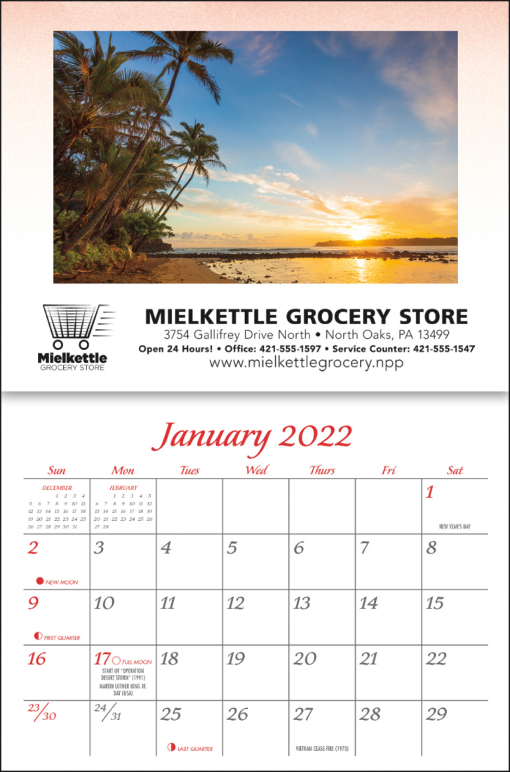 Culinary Recipes Single Image Promotional Calendar 2024