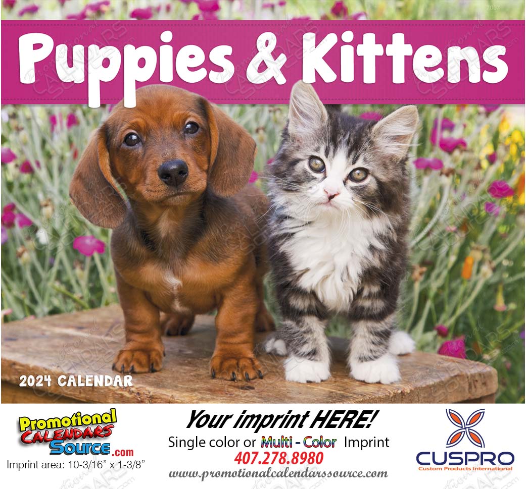 Puppies & Kittens Promotional Calendar, Stapled