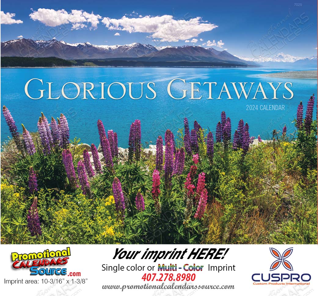 Glorious Getaways Promotional Scenic Calendar  Stapled