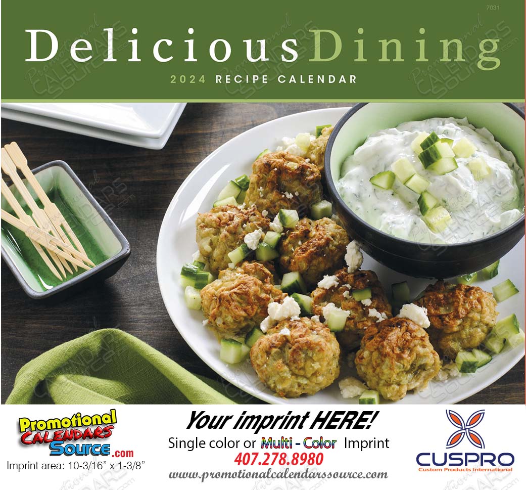 Delicious Dining Promotional Calendar, Stapled