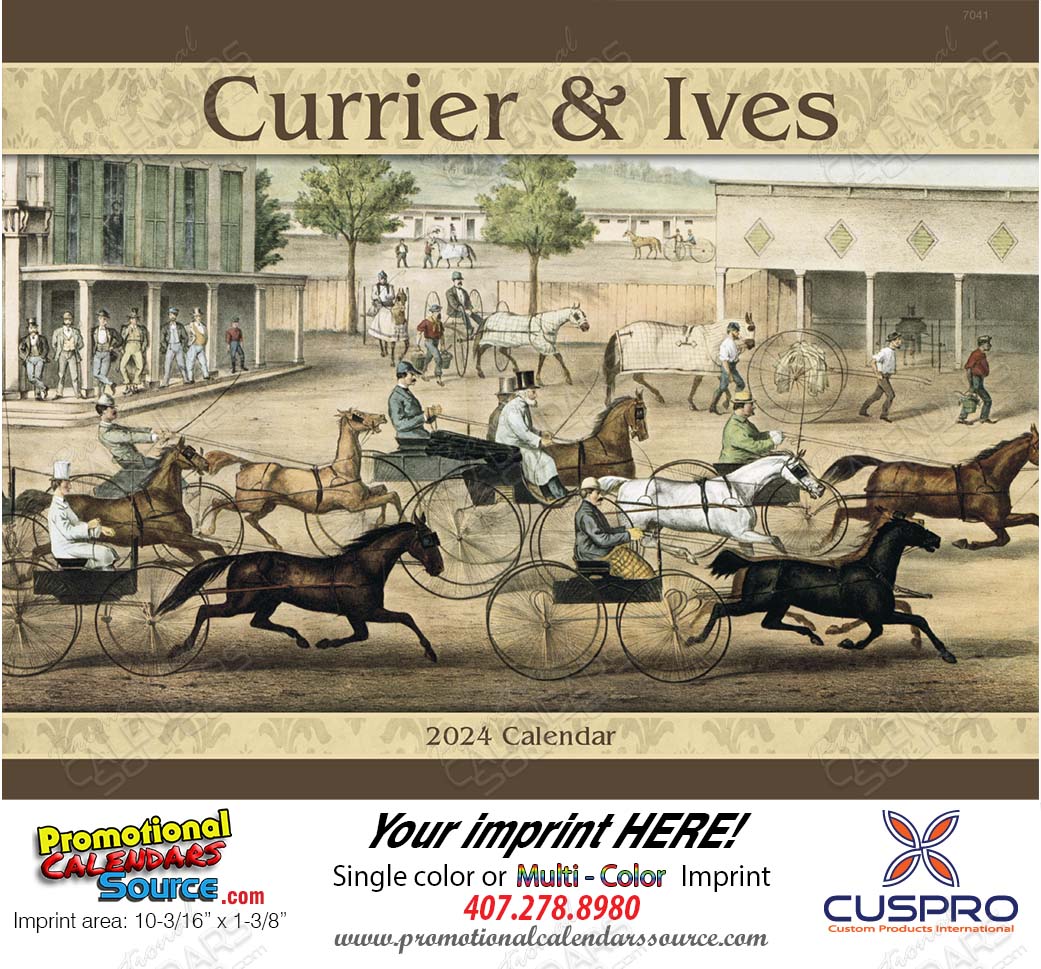 Currier & Ives Promotional Calendar  Stapled