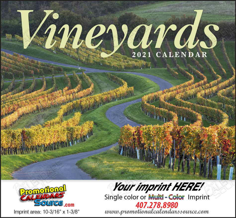 Vineyards from Around the World Promotional Calendar, Stapled
