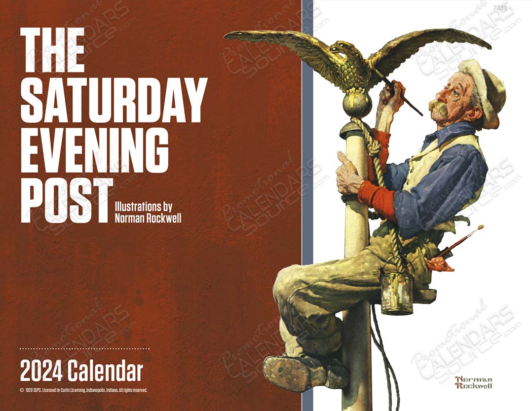 The Saturday Evening Post Window Calendar, Stapled