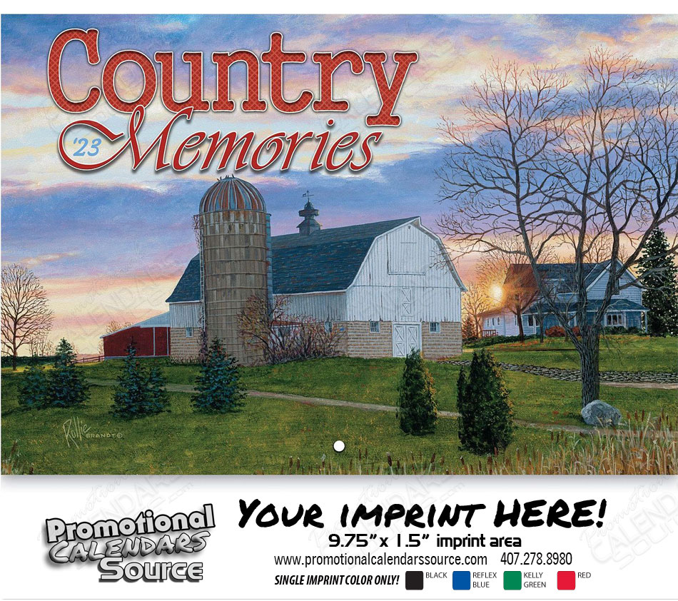 Country Memories Wall Calendar - Stitched