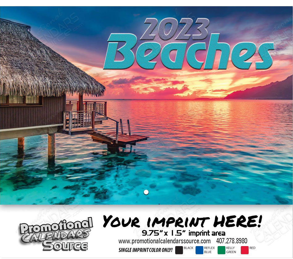Scenic Beaches Wall Calendar  - Stapled 2024