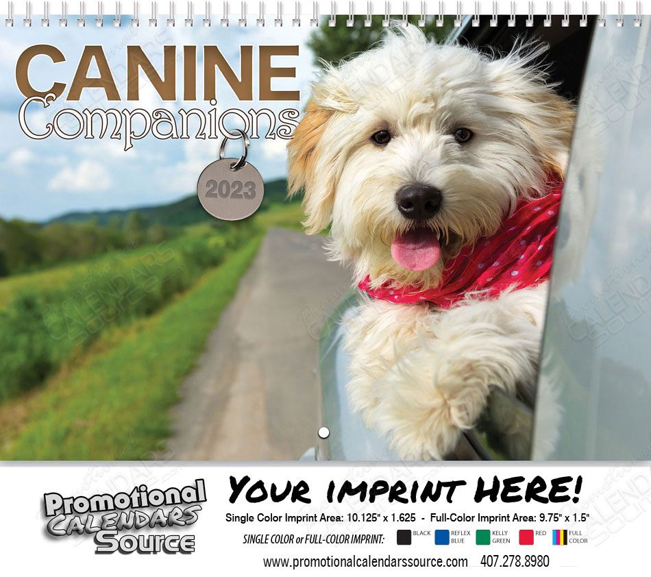 Canine Companions Wall Calendar  - Spiral
