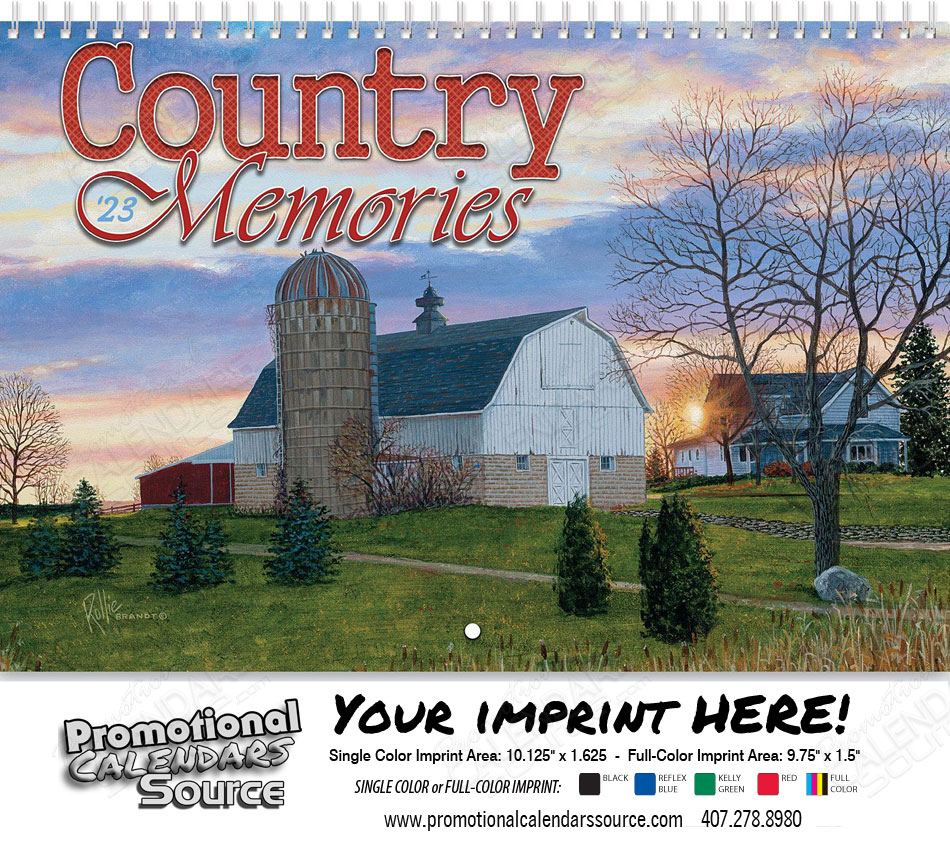 Country Memories Wall Calendar Spiral binding