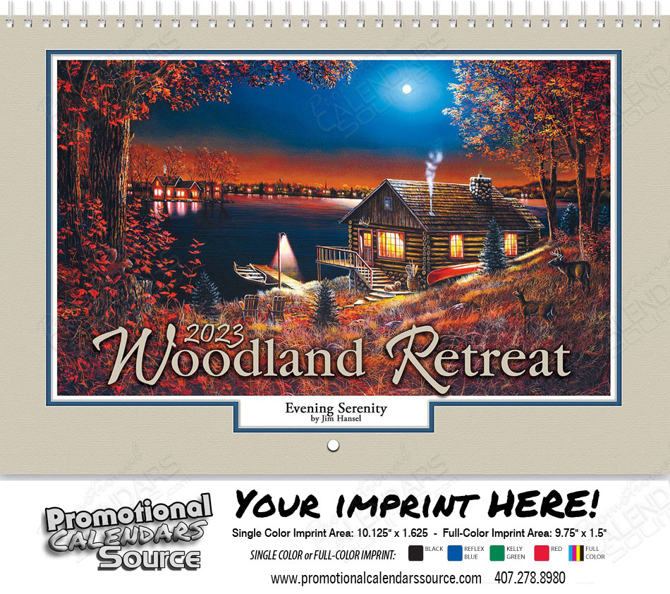 Woodland Retreats Wall Calendar  - Spiral