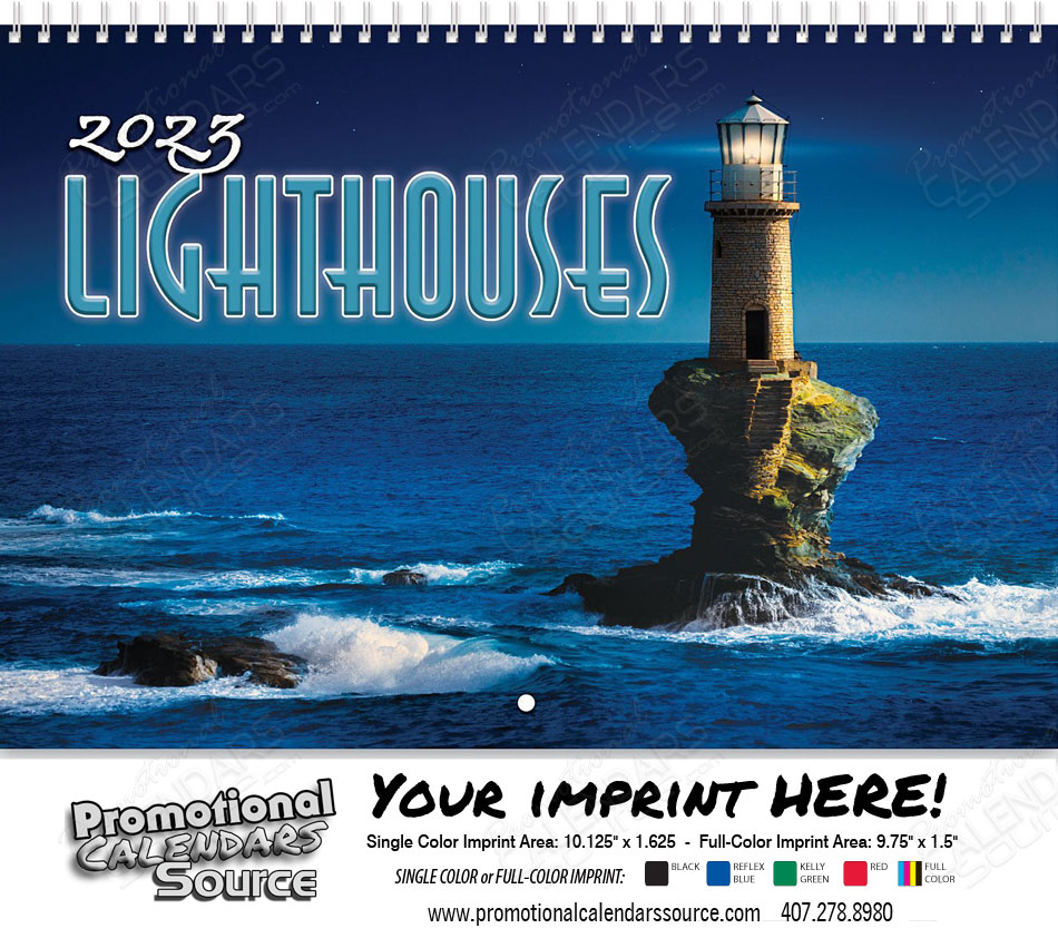 Lighthouses Wall Calendar  - Spiral