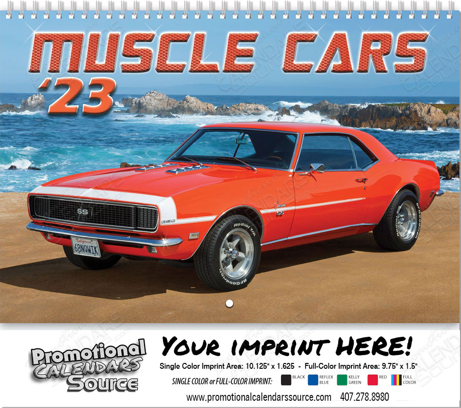 Muscle Cars Wall Calendar  - Spiral