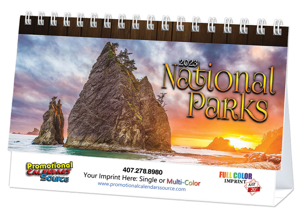 National Parks Scenic Tent Desk Calendar 6.25x4