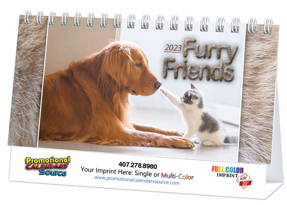 Cats & Dogs Animal Pets Desk Calendar 
