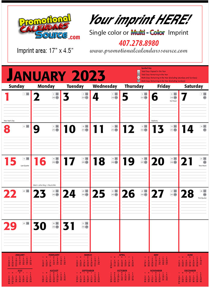 Contractor Calendar Planner Red & Black