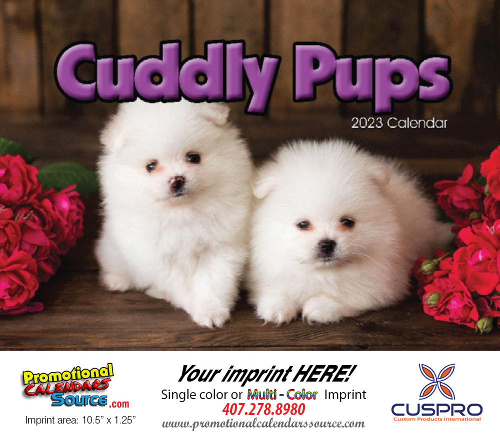 Puppies Animal Calendar 2024 - Stapled