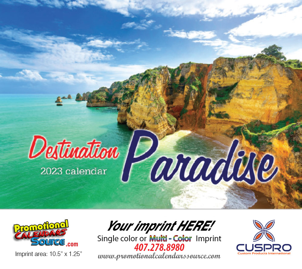 Beaches & Ocean Paradise Calendar 2024 - Stapled