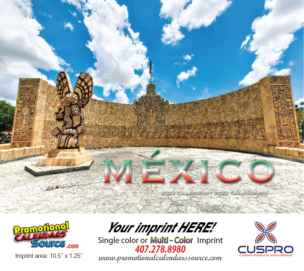 Mexico Scenic Bilingual Calendar 2024 - Stapled