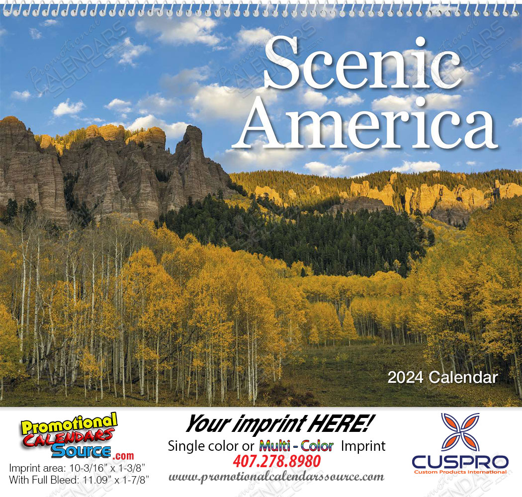 Scenic America Wall Calendar  - Spiral