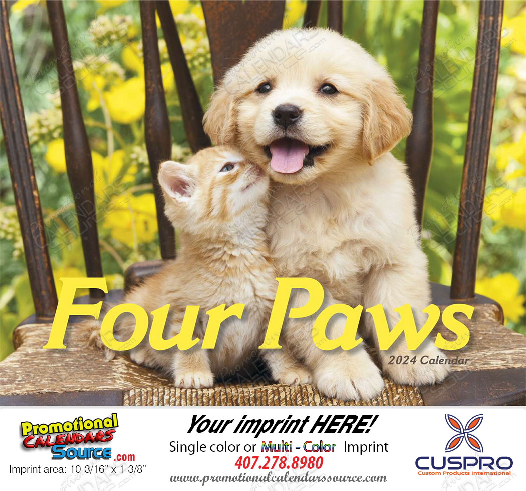 Four Paws Promotional Calendar  - Stapled