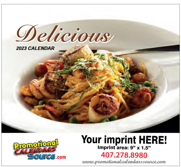 Delicious Recipes Promotional Calendar Stapled