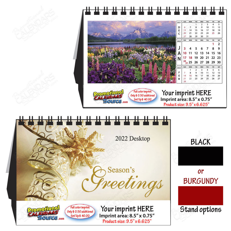 Splendid Gardens Large Desk Calendar 