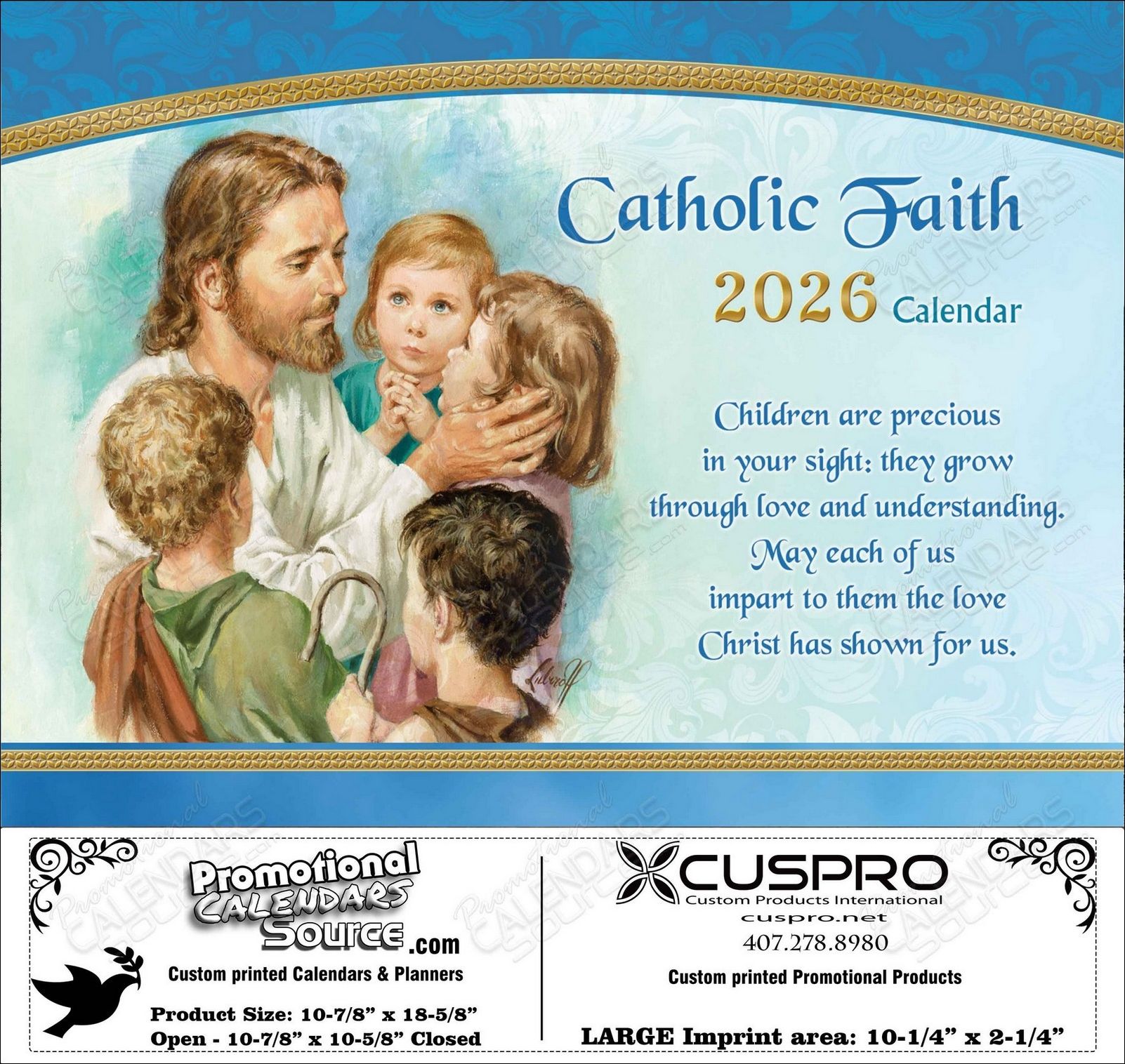 Catholic Faith Calendar with Funeral Preplanning insert option