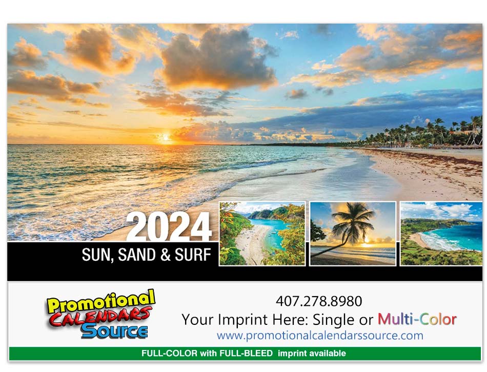 Beaches, Sun & Ocean Views Value Desk Calendar