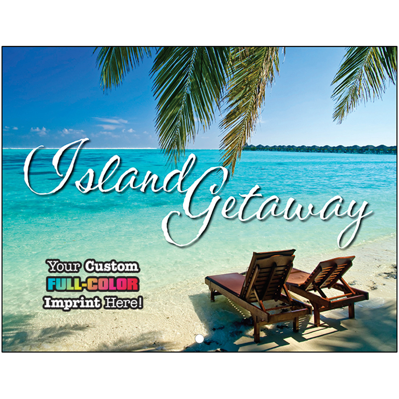 Island Getaway Promotional Mini Custom Calendar
