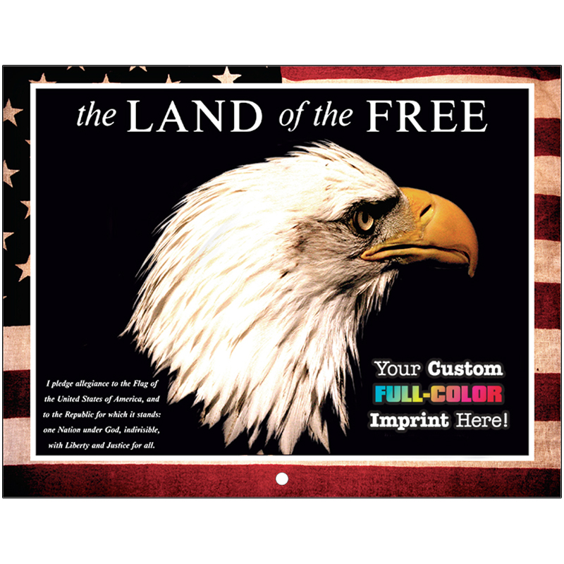 Land Of The Free Promotional Mini Custom Calendar