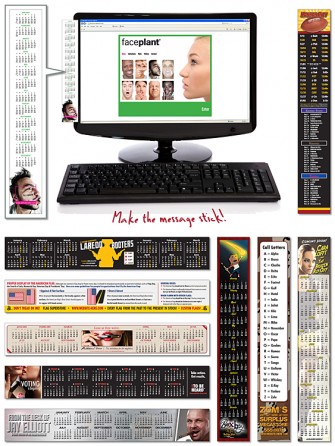 Keyboard Calendar Strips Decal 11x1.75 Rectangle Shape