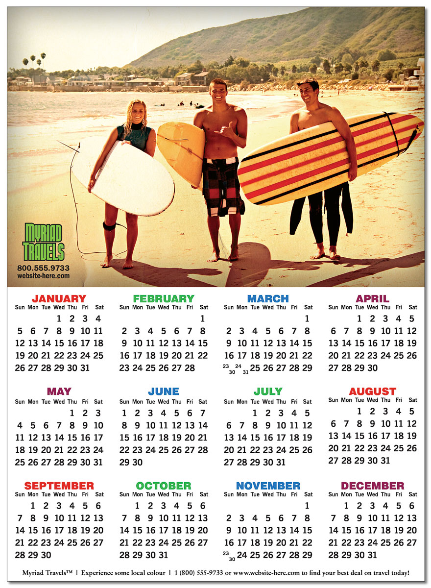 Calendar Magnet 8x11 Square Corners 25 mil.