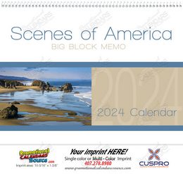 Scenes of America Big Block Memo Promotional Calendar 