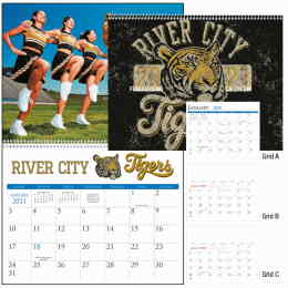 13 images Custom Promotional Calendar 11x17 Spiral Bound