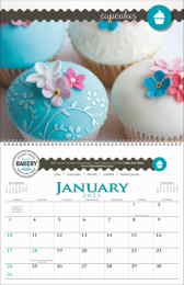 Multi Image Custom Wall Calendar with Spiral Binding, Size 11x17 (Min. 50 units)