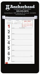 Promotional Big Numbers Weekly Memo Calendar  - Black