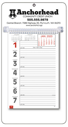 Promotional Big Numbers Weekly Memo Calendar  - White