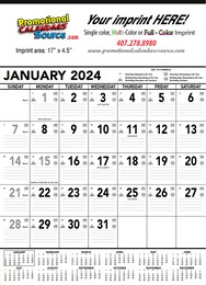 Black & White Contractor Memo Calendar 