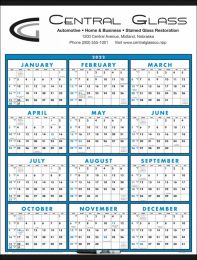 Span-A-Year Laminated Promotional Calendar Size 22x29 | 2024