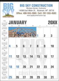 Custom Contractor Calendar 18x25