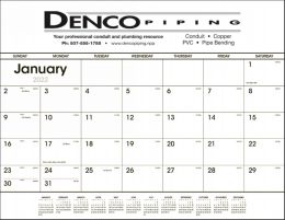 Promotional Desk Pad Calendar Black & White grid,  Size 22