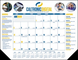 4-Color Desk Pad Calendar With Multiple Full Color Ads